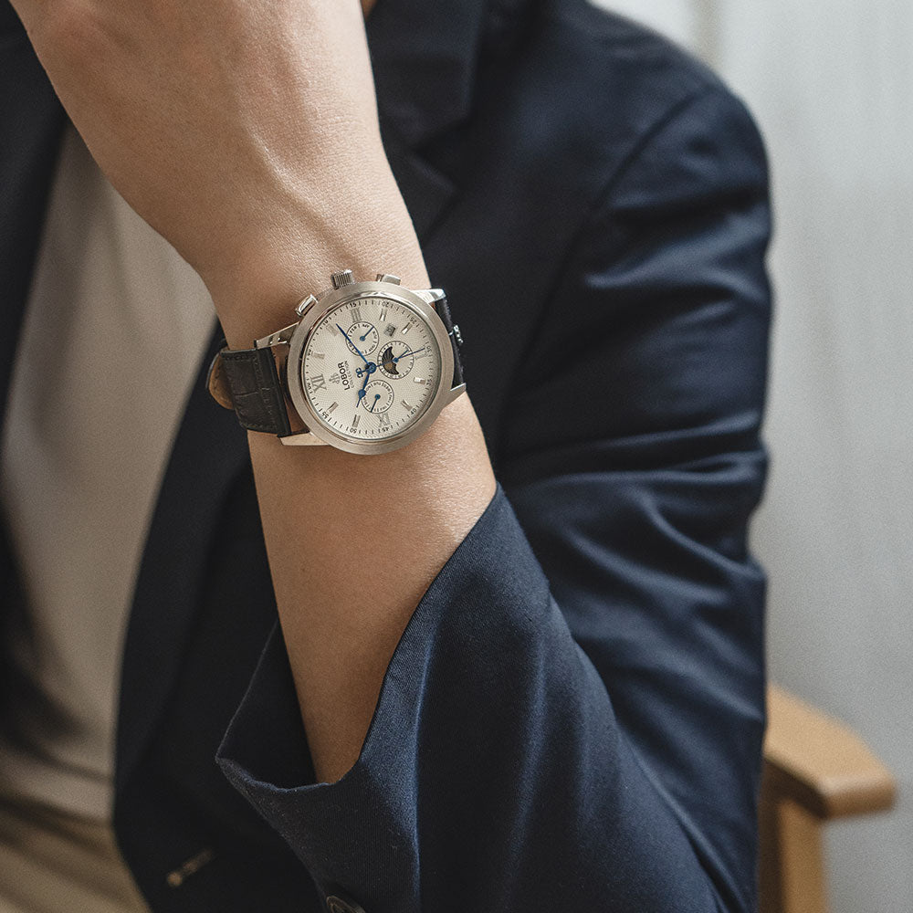 Black moonphase automatic watches for men