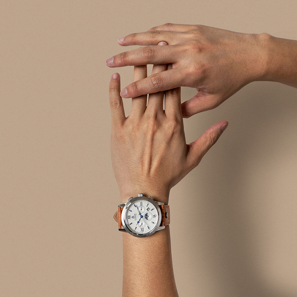 Brown moonphase automatic watches for men