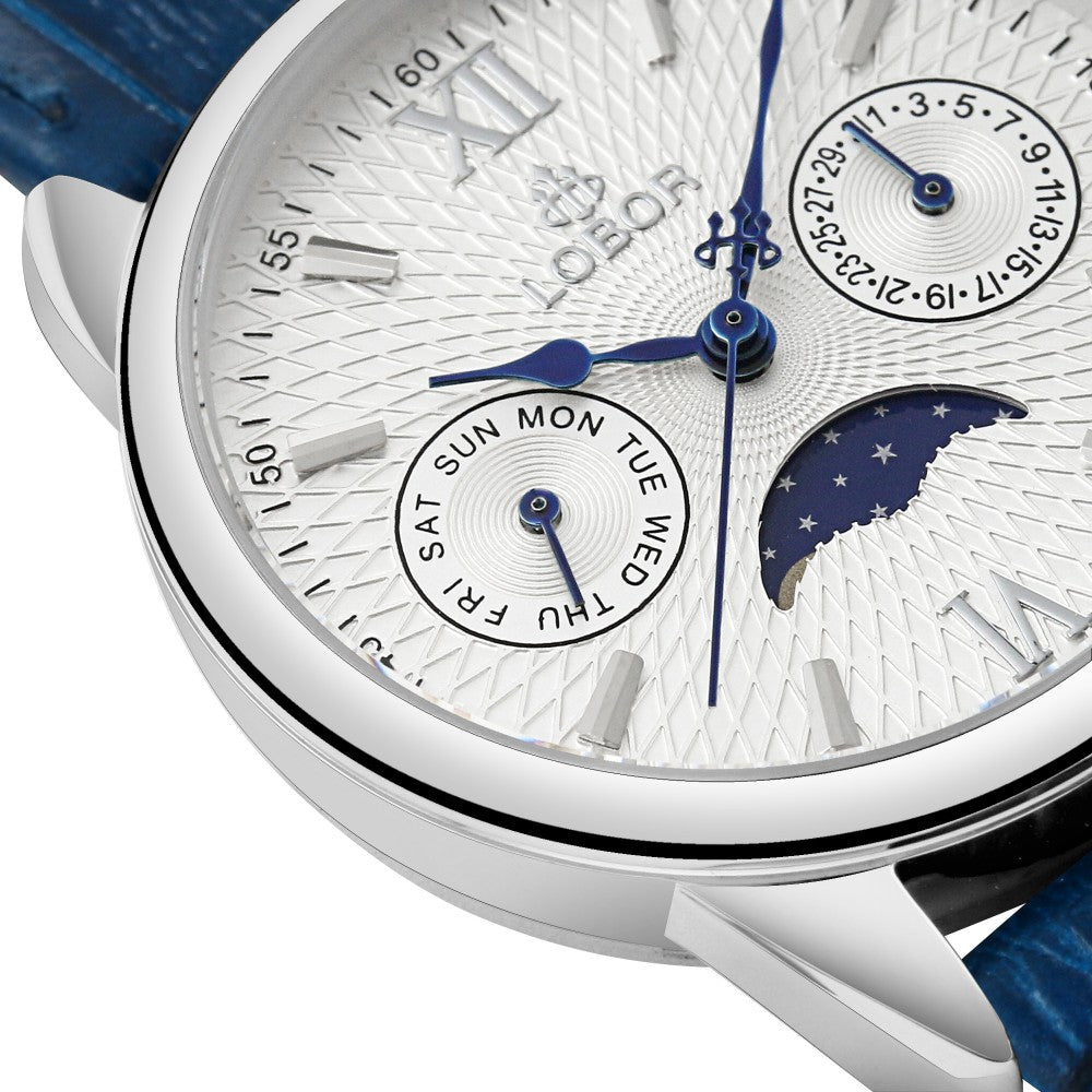 Blue moonphase watch