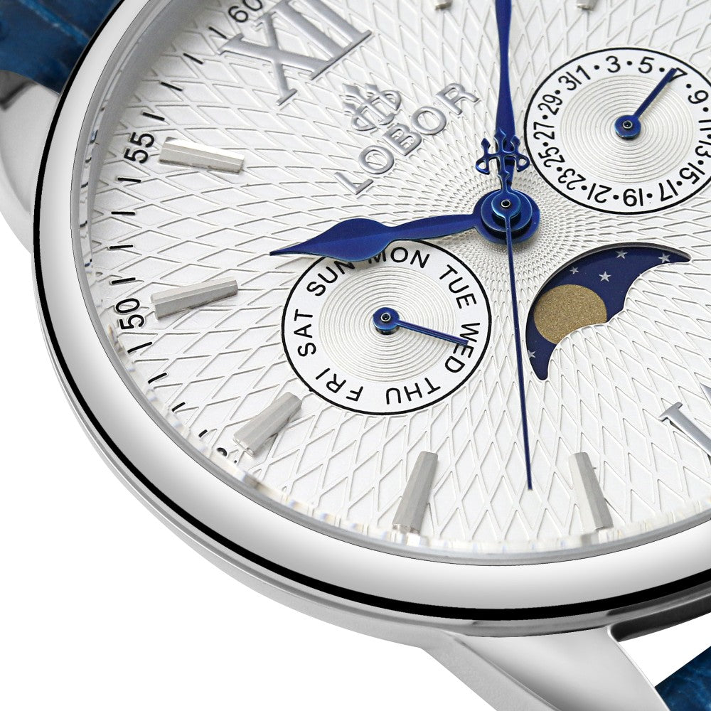 Blue moonphase watch