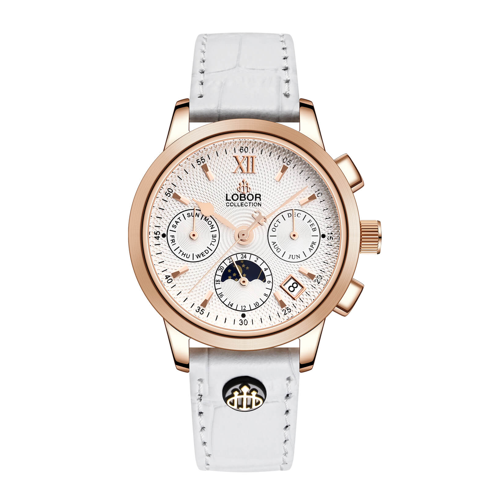White moonphase automatic watches for women