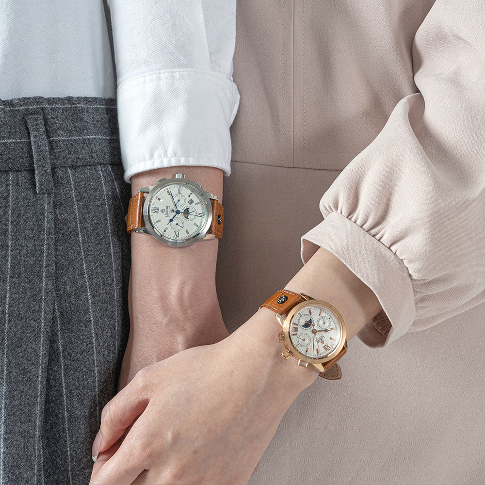 Brown moonphase automatic watches for men