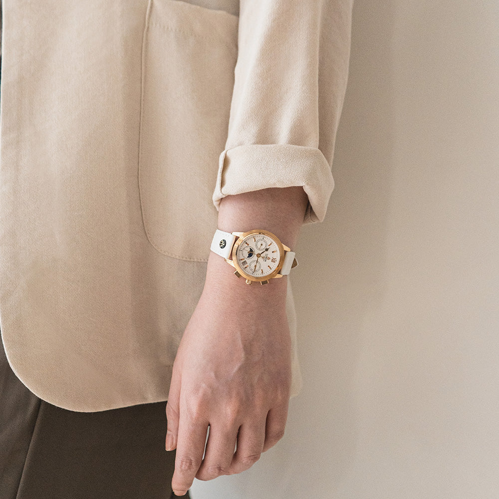 White moonphase automatic watches for women
