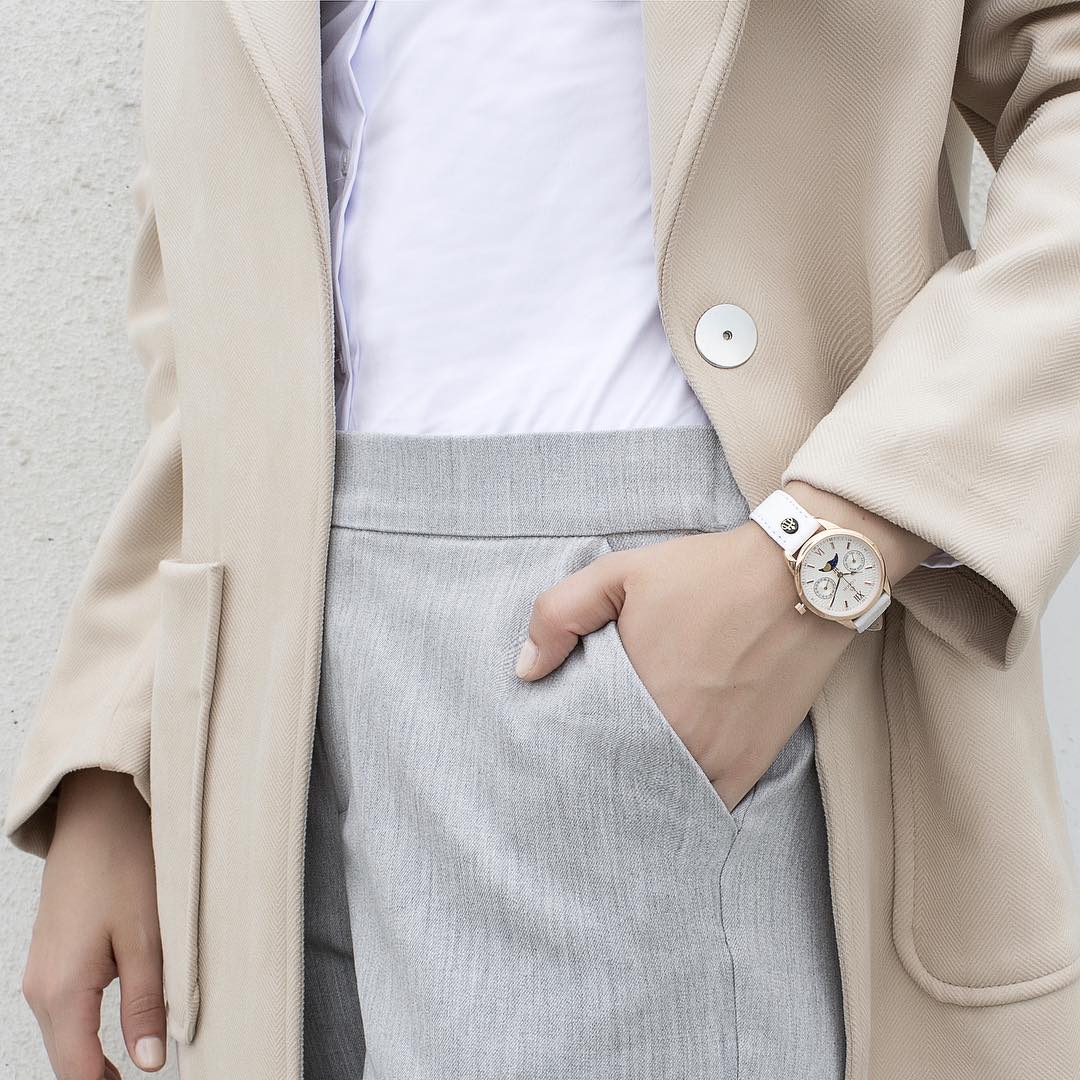 White moonphase watch for women