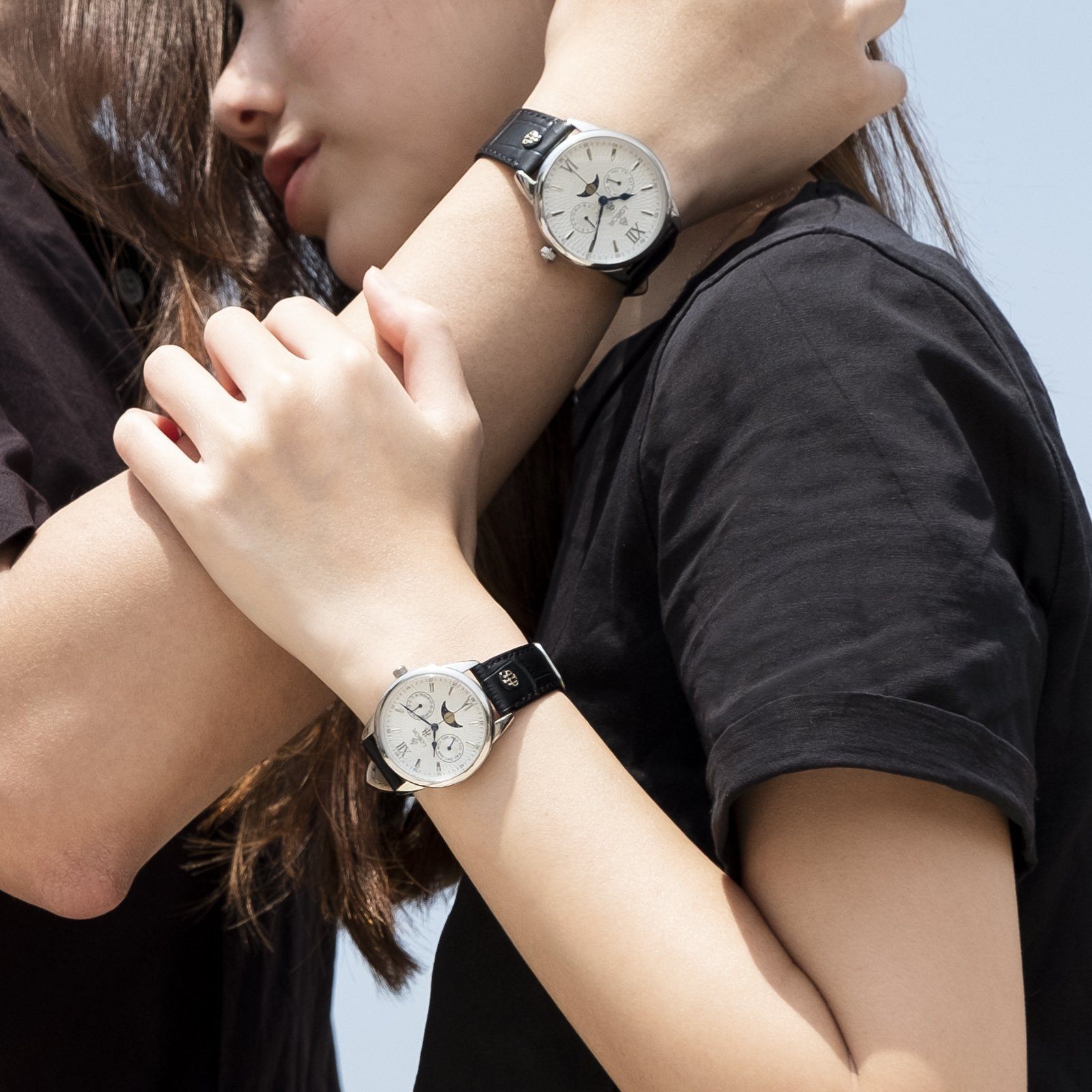 Black moonphase watch for women