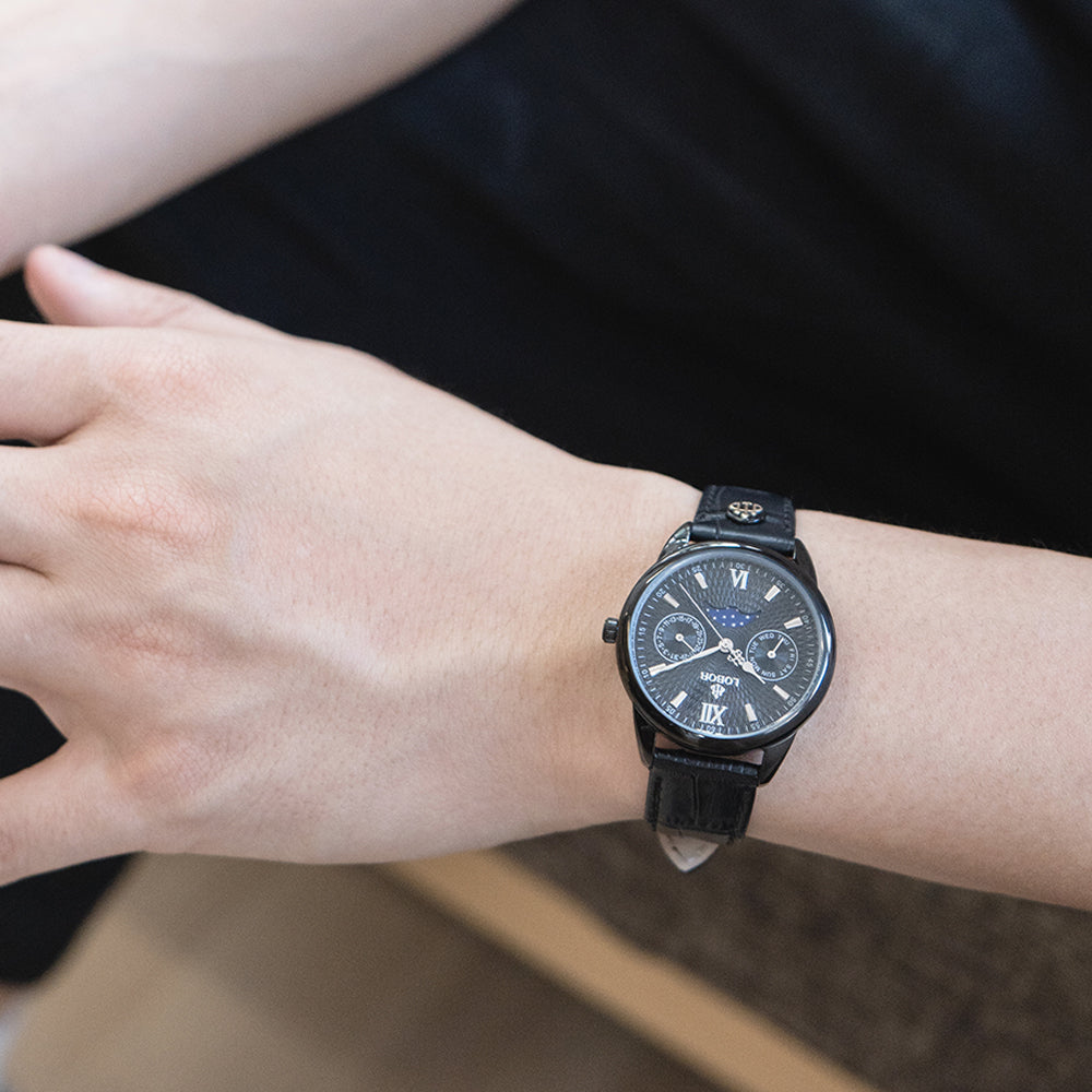 Black moonphase watch for women