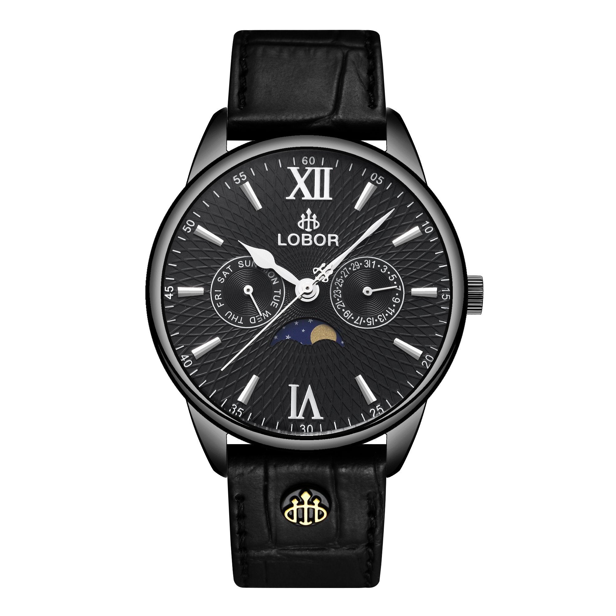 Black moonphase watch for men
