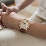 Brown moonphase automatic watches for men