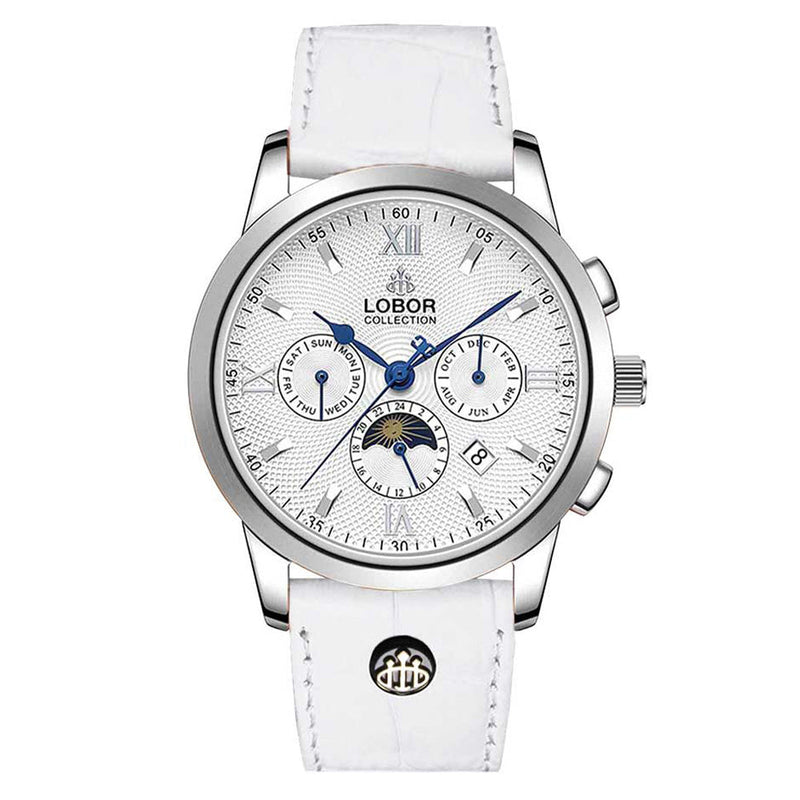 White moonphase automatic watches  for men