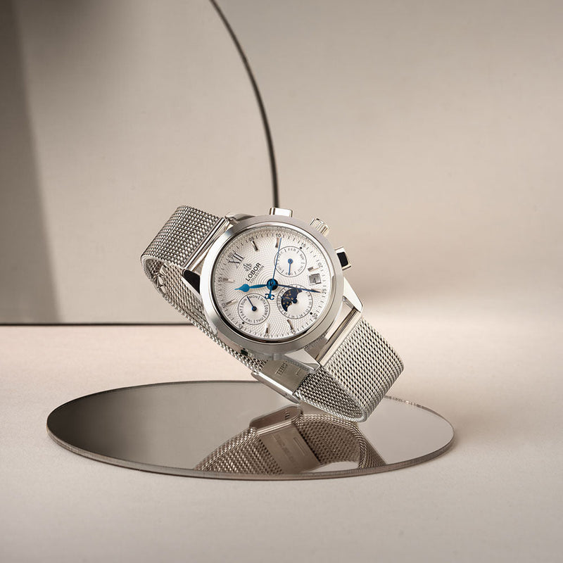 Silver moonphase automatic watches  for women