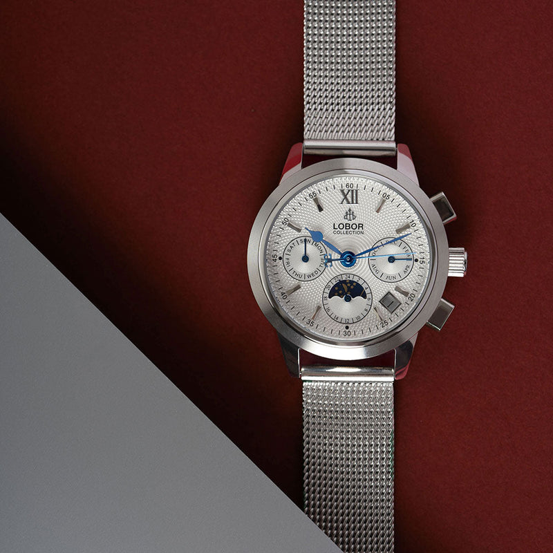 Silver moonphase automatic watches  for women