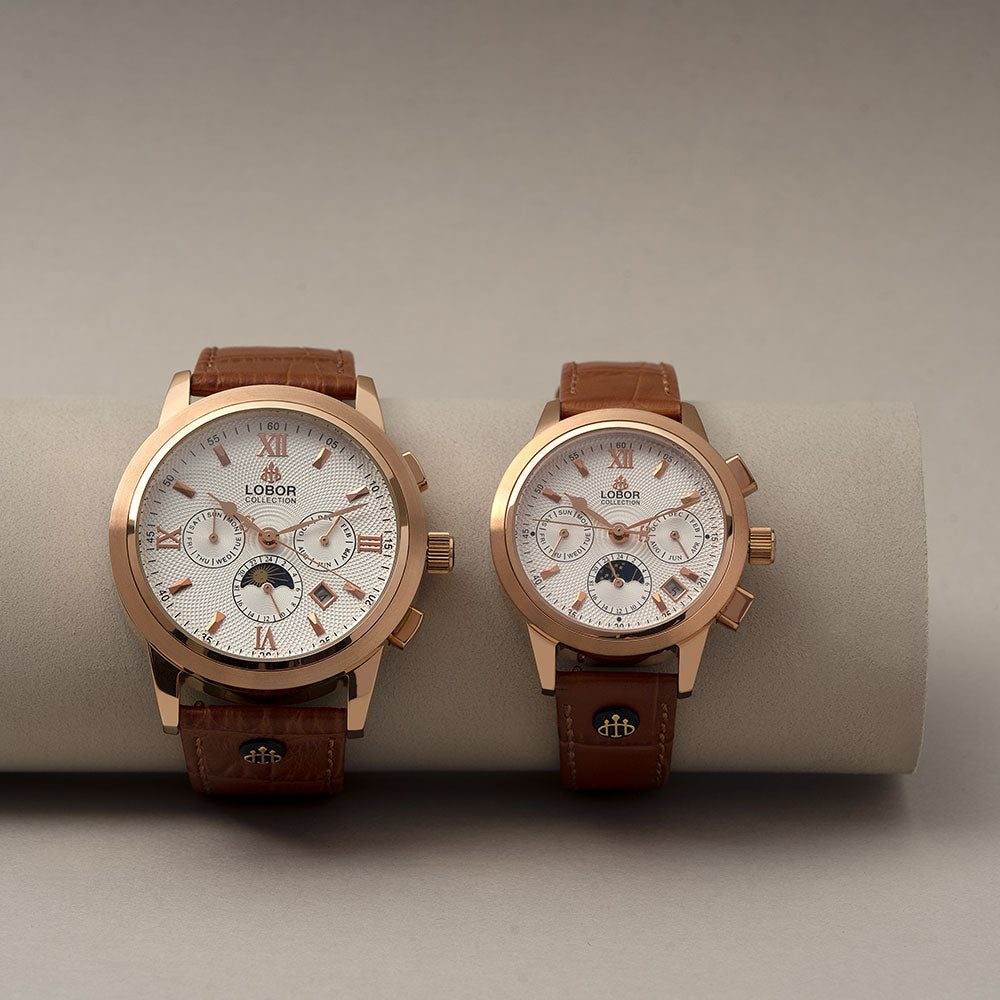 ロバー LOBOR   CELLINI GUILDFORD (BROWN) Cellini Guildford Brown 34mm | Multi-functional Moonphase