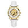 White skeleton watch for women