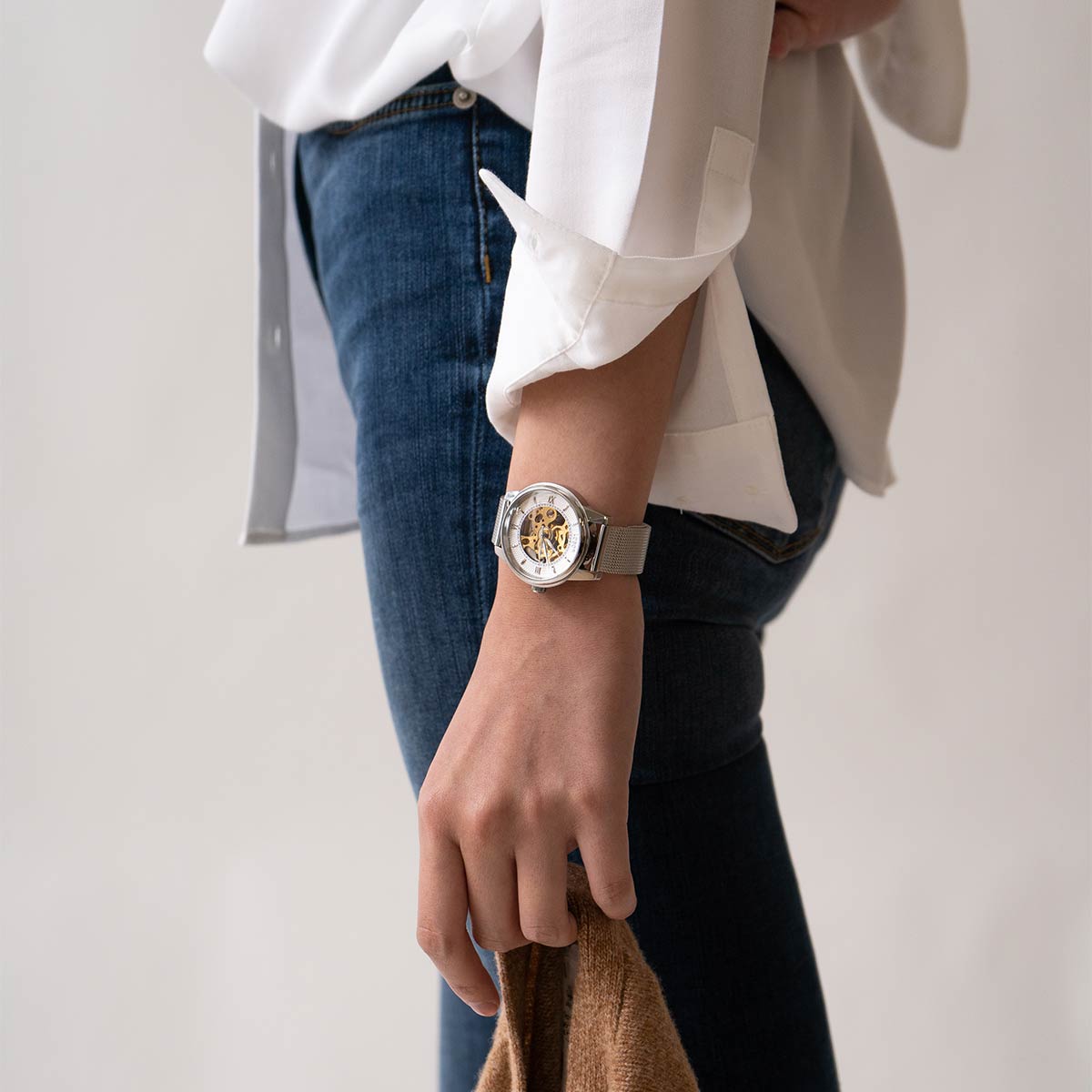 新品未使用LOBOR DYNASTY CONSTANTINE WHITE 40 Dynasty Constantine White 40mm | Skeleton Automatic Watches For