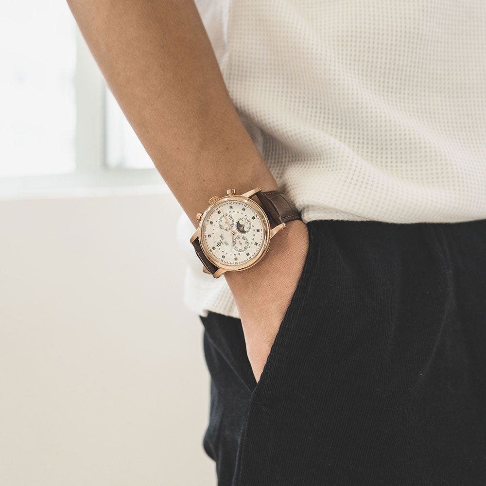 Brown moonphase watch for men