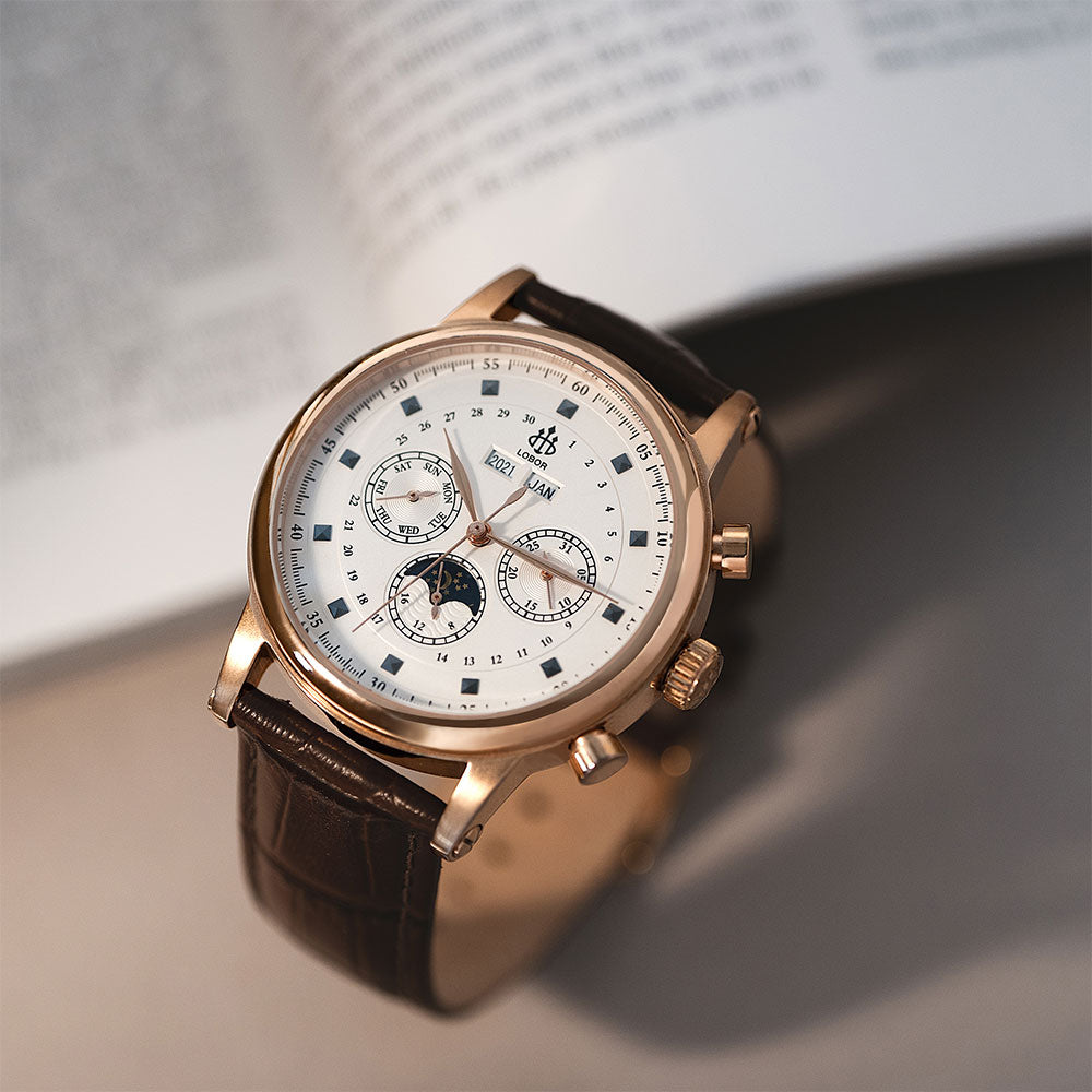 Brown moonphase watch for men