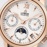 Rose gold moonphase automatic watches for women