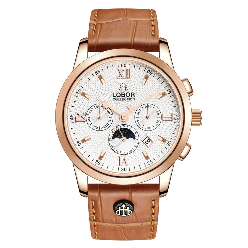 Brown moonphase automatic watches  for men