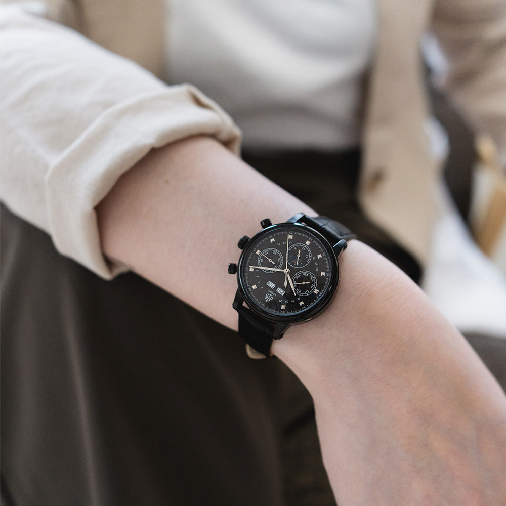 Black moonphase watch for women