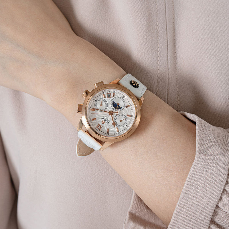 White moonphase automatic watches  for women