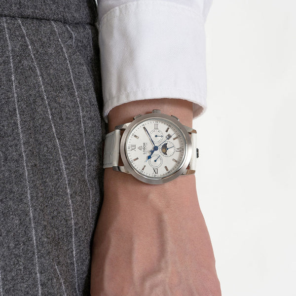 White moonphase automatic watches  for men