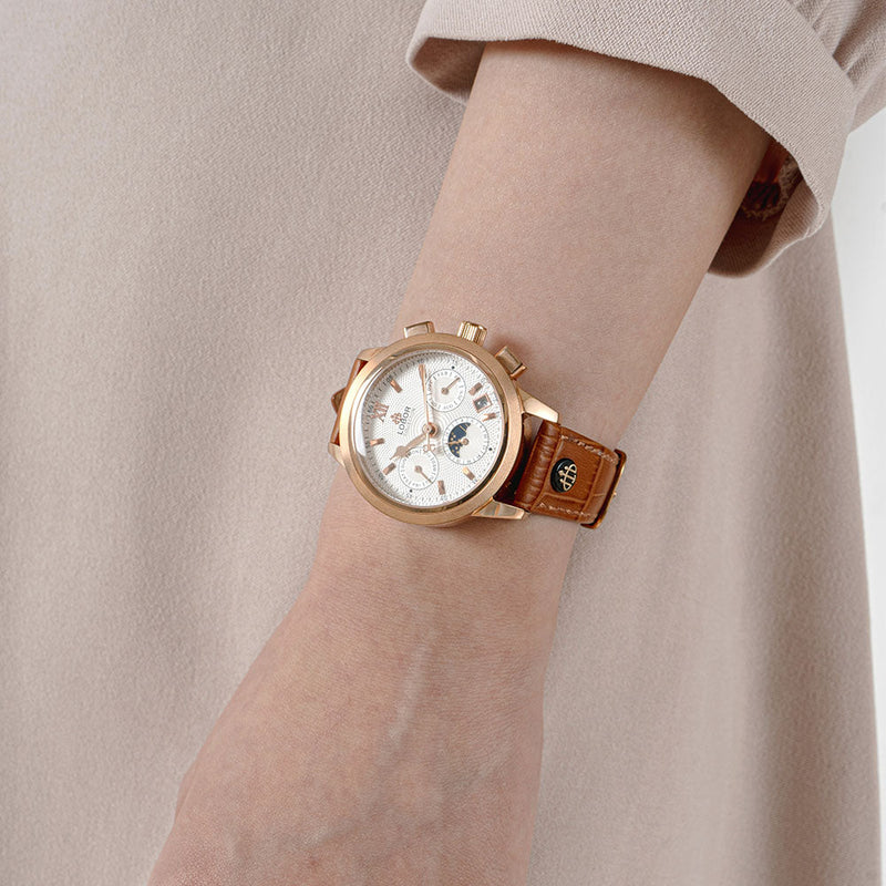 Brown moonphase automatic watches  for women