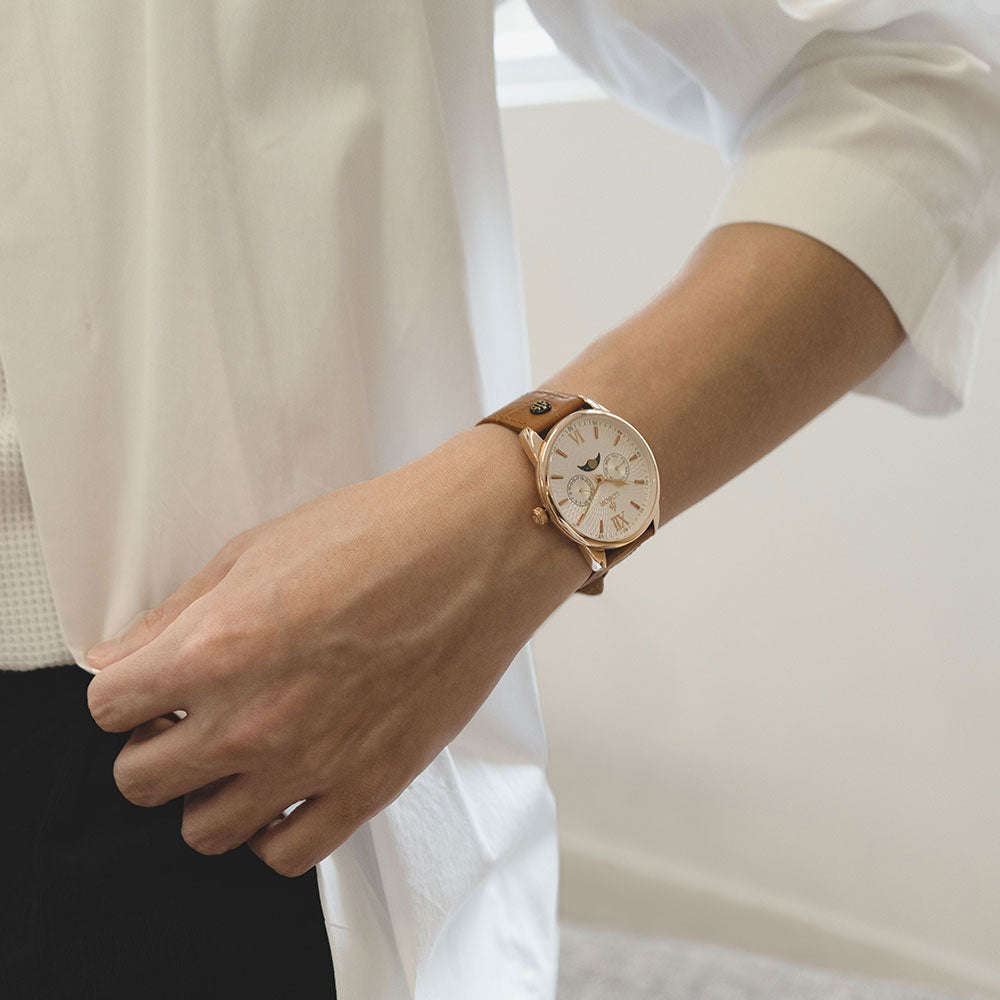 Brown moonphase watch for men
