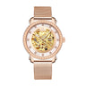 Rose gold skeleton automatic watches for men