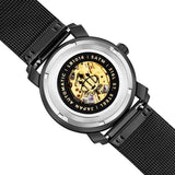 Black skeleton automatic watches