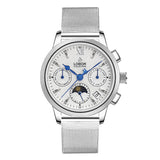 Silver moonphase automatic watches for women