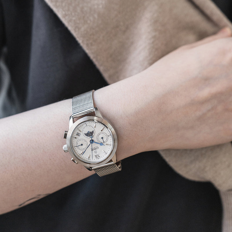 Silver moonphase automatic watches  for women