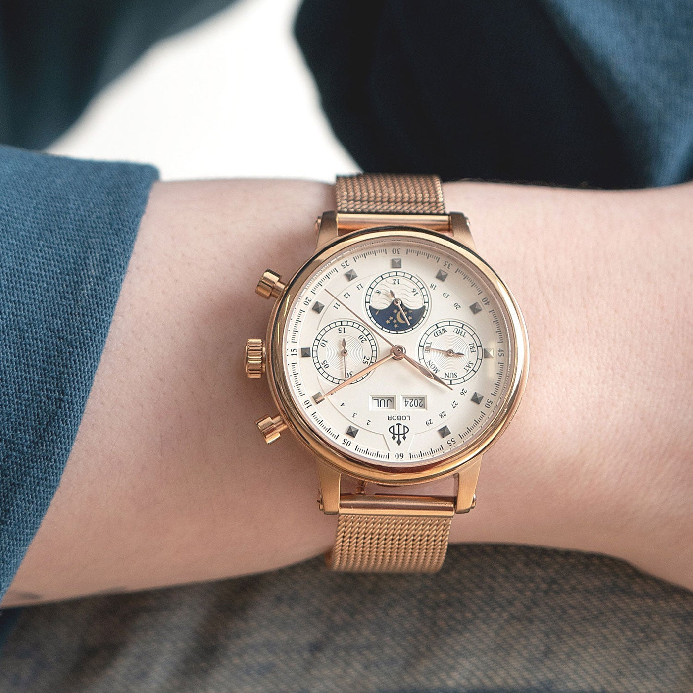 HERITAGE CANTERBURY MESH 35MM Leather Watches | LOBOR Watches