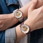 Dynasty Charlemagne Brown 35mm Leather Watches | LOBOR